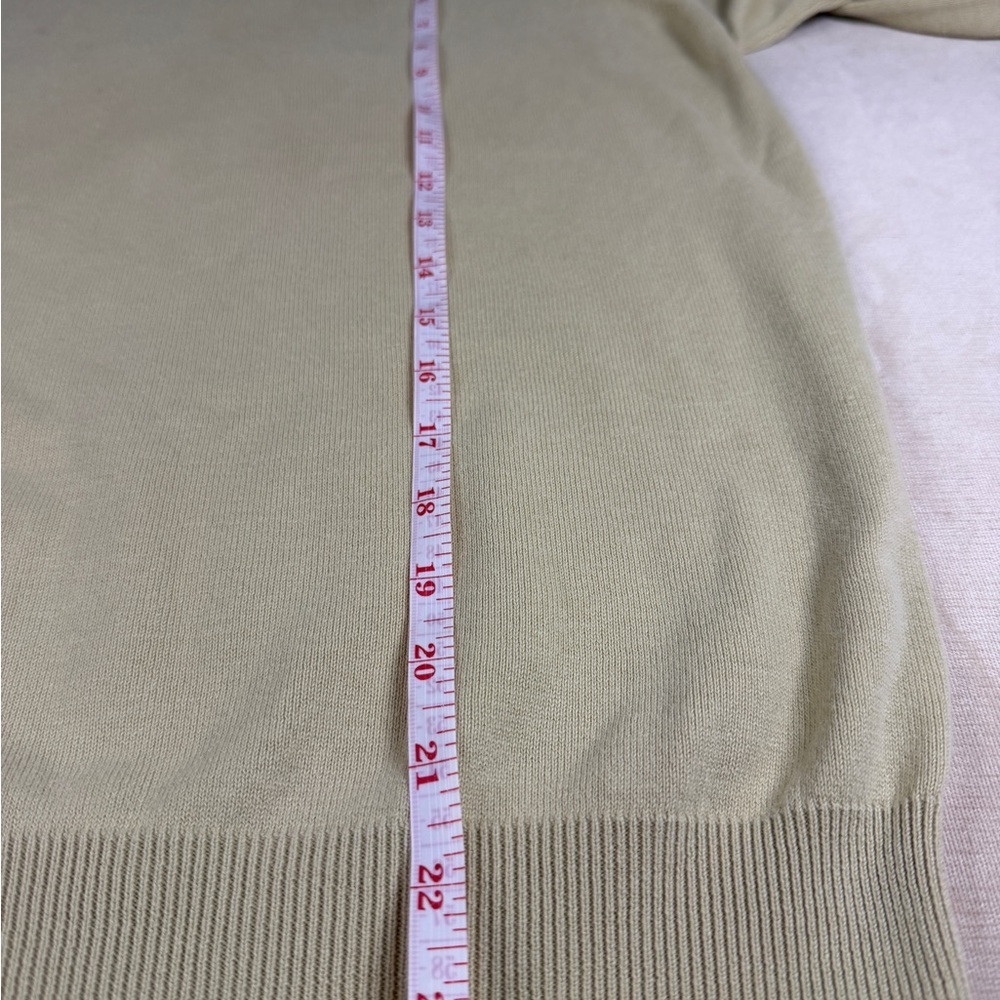 Vintage Conrad C Beige Cotton Sweater Mock Neck Size M - Picture 6 of 10